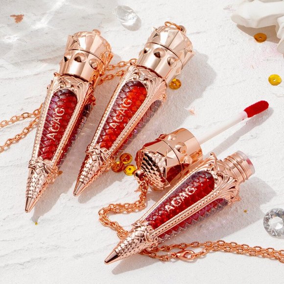 Queen's Scepter Red Vile Pendent Matte Velvet Liquid Lipstick Carrot 01 - Picture 5 of 8